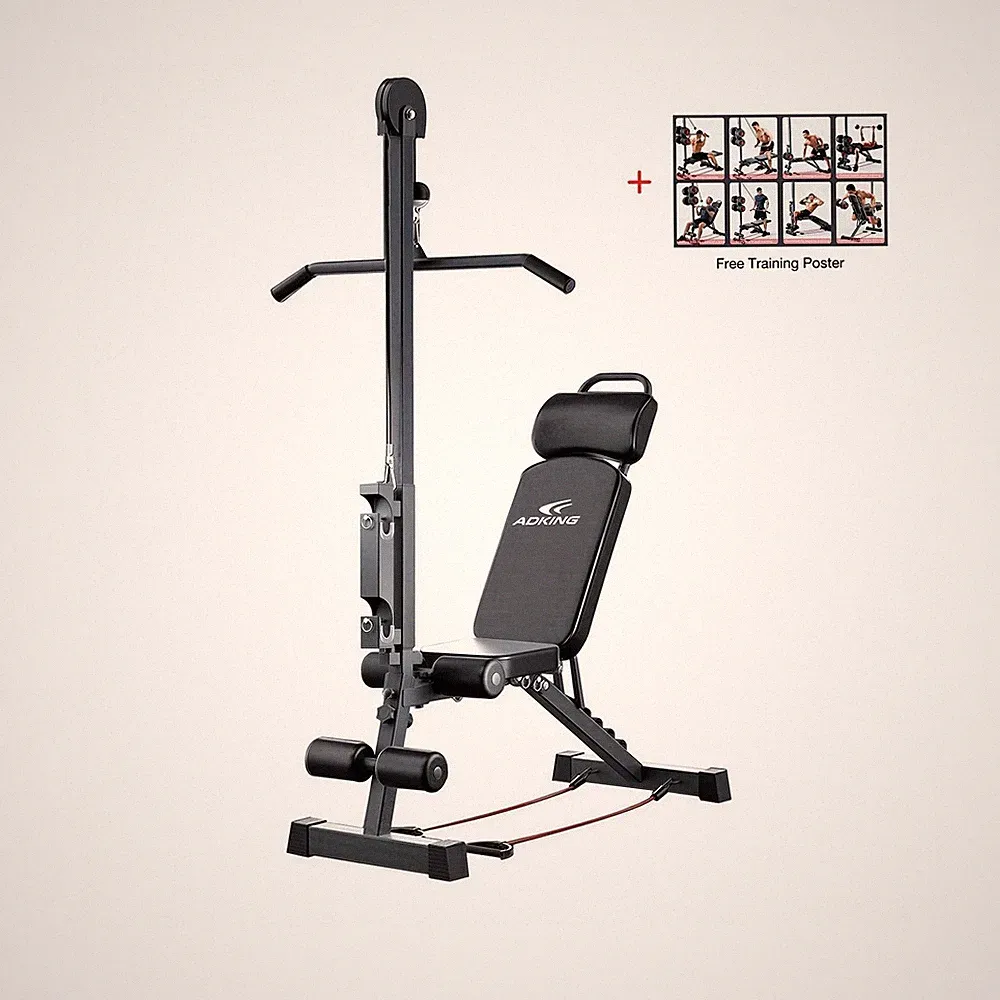 12-in-1 Home Gym LAT Pull Down & High Pulley System - Full Body Training Mach...