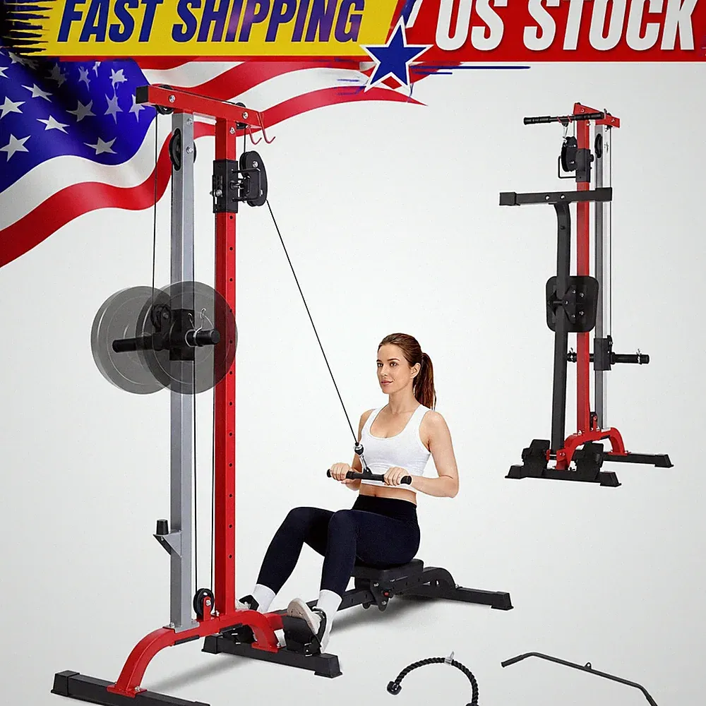 2 in 1 Rowing Machine for Home Gym, Adjustable Resistance Compact Full Cable