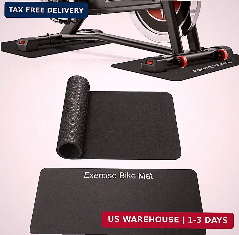 2PCS Non-Slip Mat Compatible with Peloton Bike, Concept 2 Rowing Machine