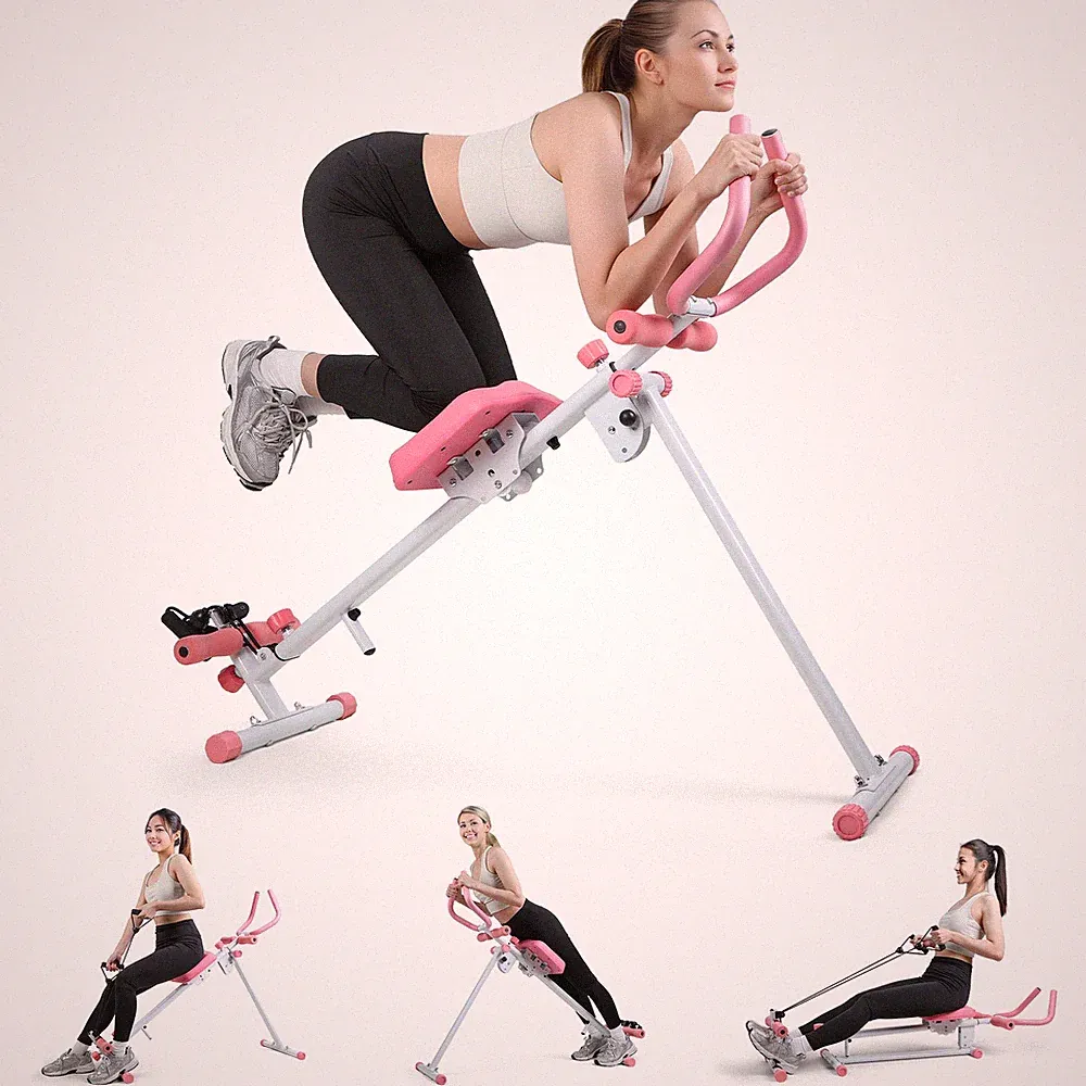 4-in-1 Rowing Machine,Ab Machine–Foldable Full Body Workout Equipment,Max 120kg