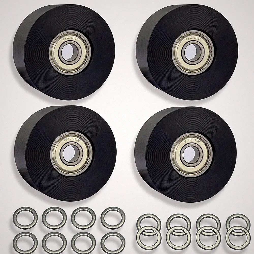 4 PCS Machined Wheels Rollers Compatible With Rowing Machine Water Rower