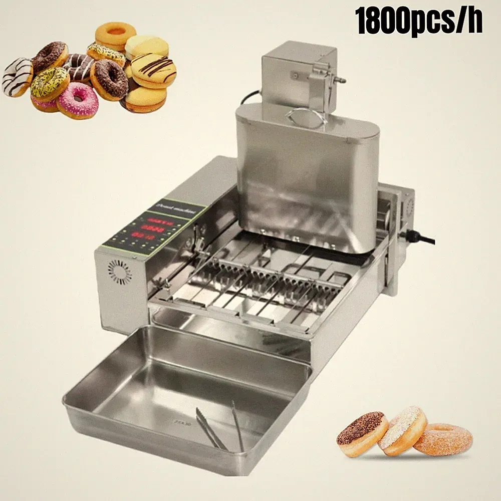 4 Rows Commercial Automatic Donut Machine Stainless Steel Doughnut 1800pcs/h