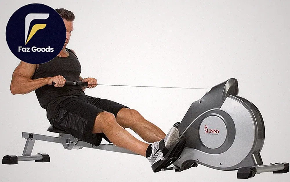 53.4" Extended Slide Rail Magnetic Rowing Machine Rower with Free Sunnyfit NEW