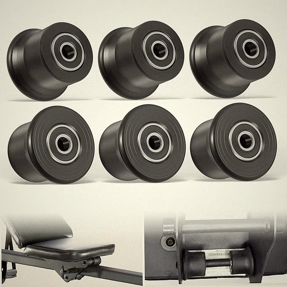 6-Pack Sliding Seat Bracket Roller for Bowflex Home Gym Fits Motivator2, Pr1000