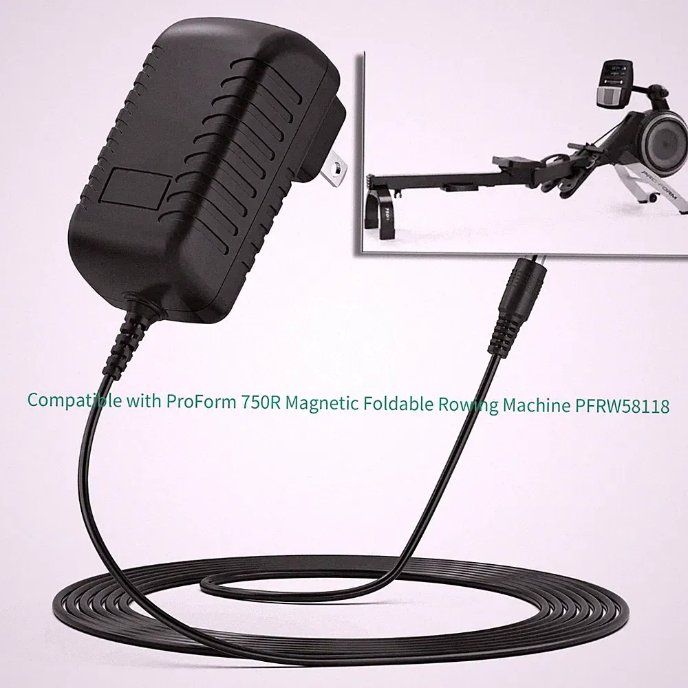 9V Adapter for ProForm 750R Magnetic Foldable Rowing Machine PFRW58118