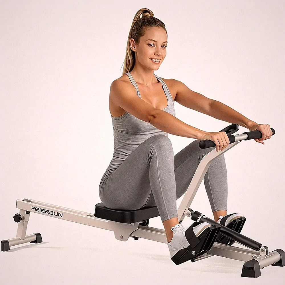 Adjustable Hydraulic Rowing Machine for Full‑Body Home Fitness