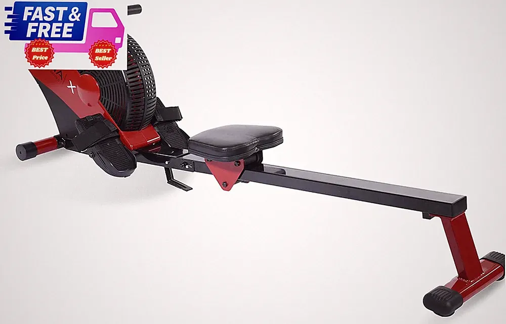 ATS Air Rower Machine Foldable Home Gym Rowing w/ App Dynamic Resistance 250 lb