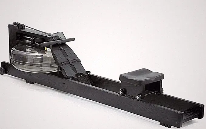 Black Wooden Water Rower Exercise Cardio Strength Training Machine