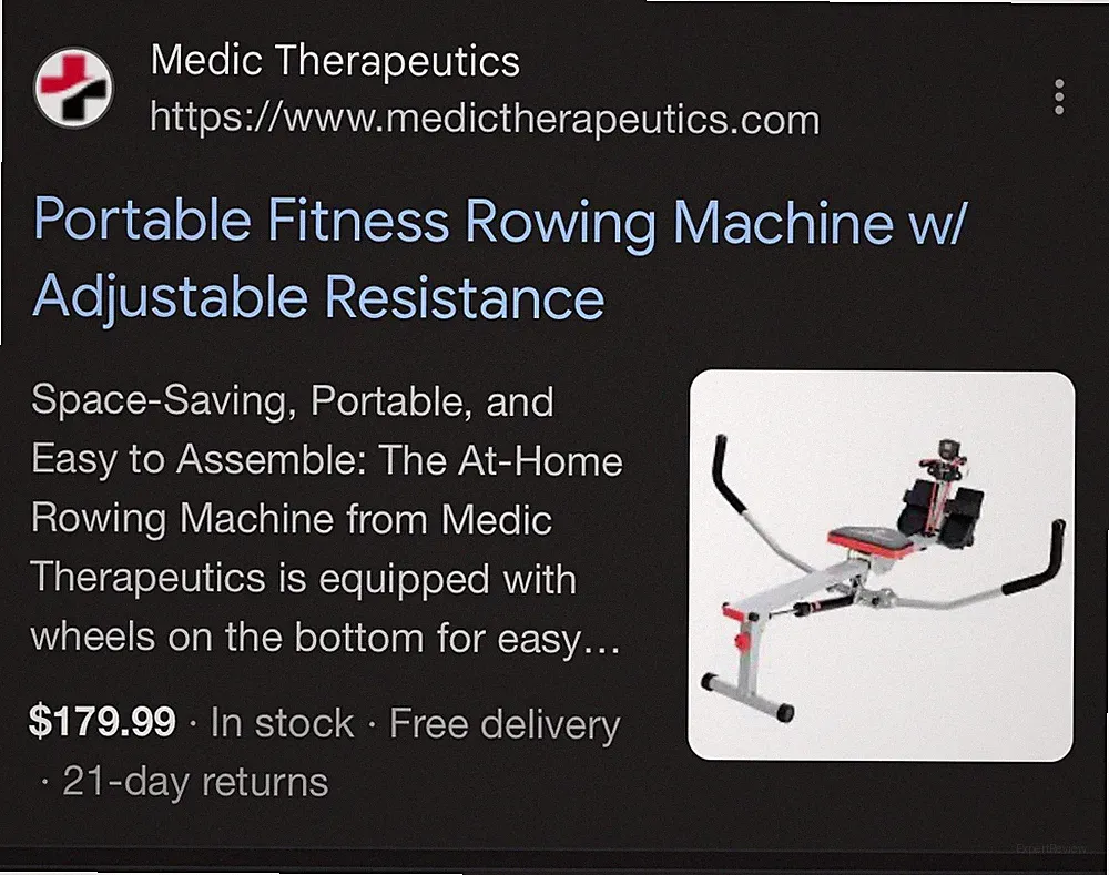 Brand New Rowing Machine Medic Therapeutics Rower In box