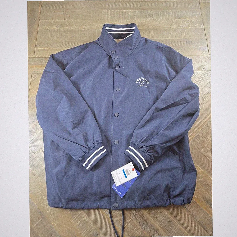 Champion Rowing Club Navy Blue Windbreaker Jacket CH6SP332 Men XL NWT