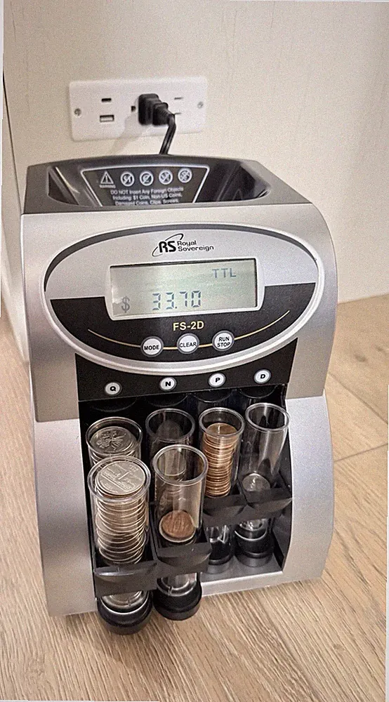 Commercial Coin Counter Sorter Machine Fast Sorting Digital LCD Money Change