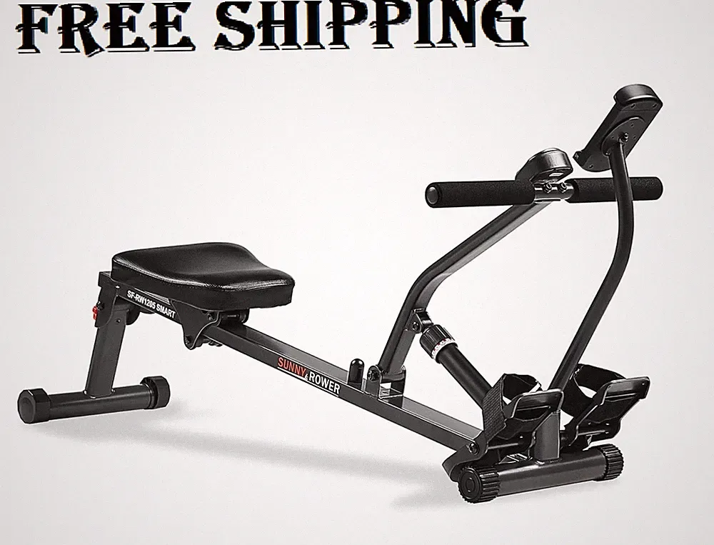 Compact Adjustable Rowing Machine with 12 Levels of Complete Body Workout