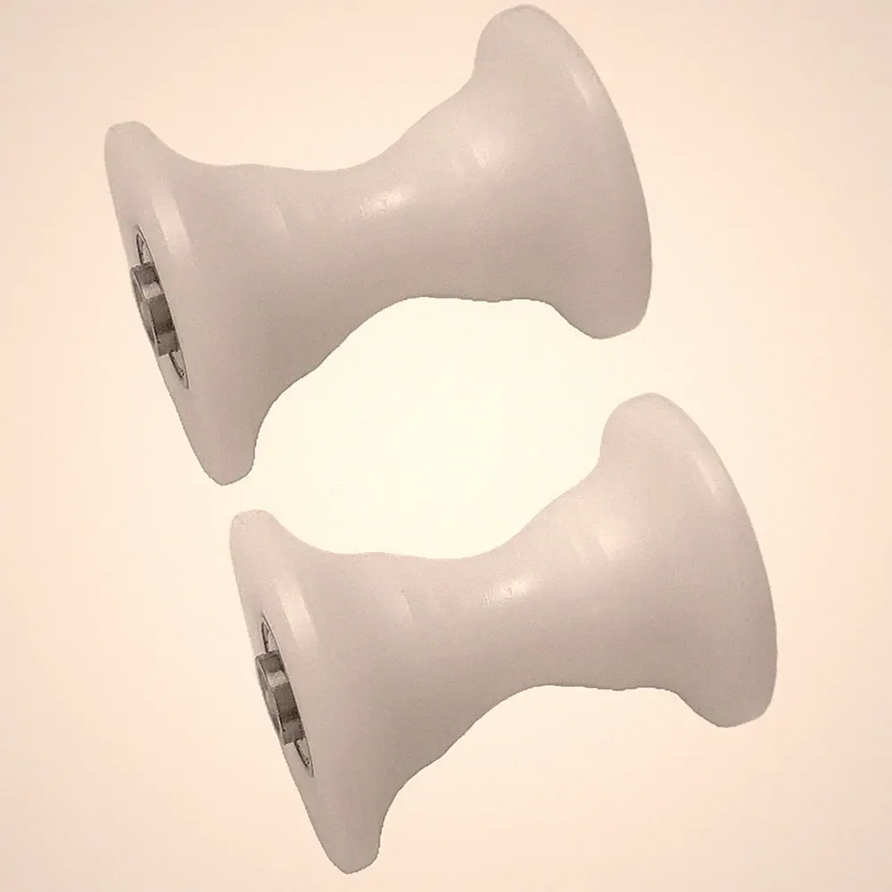 Compact Design Bearing Pulley for Rowing and Belly Machines White Color