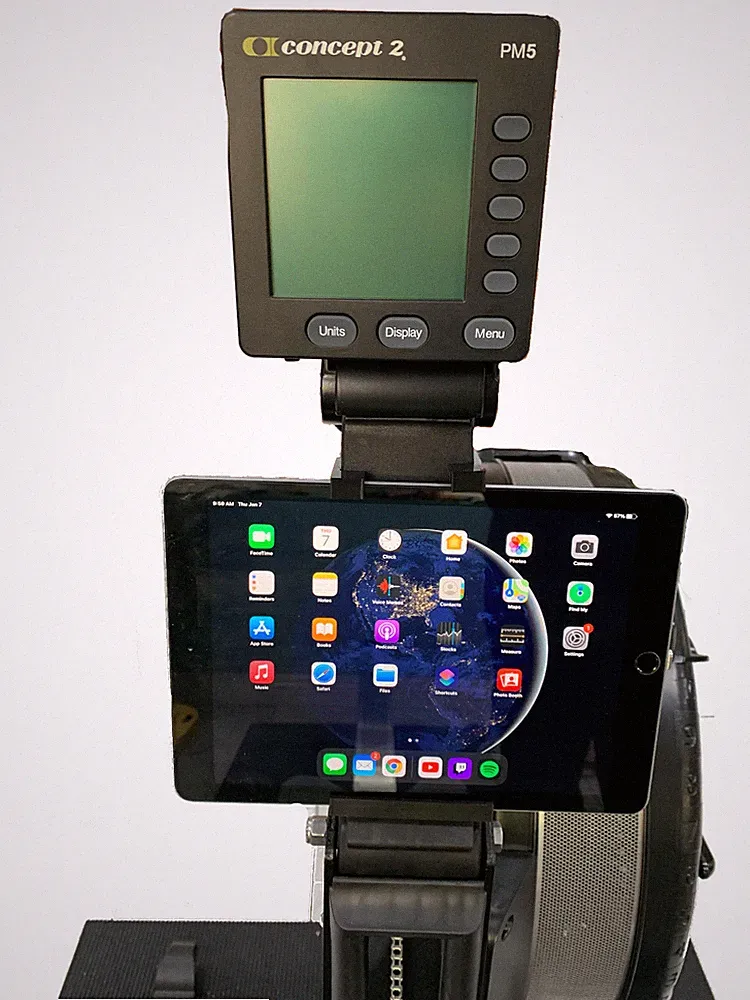 Concept2 Model C & D - phone and tablet ipad holder up to 11in screen size