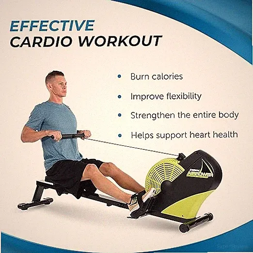 CRYPTO GREEN / BLACK - STAMINA ATS AIR ROWER | ROWING MACHINE | LCD MONITOR
