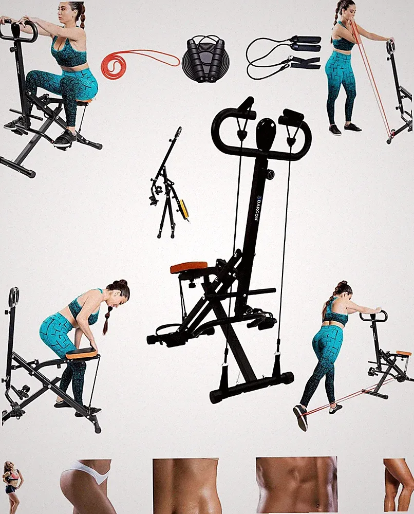 Deep Squat Machine Rowing Workout Equipment for Glutes Legs Full Body Women Men