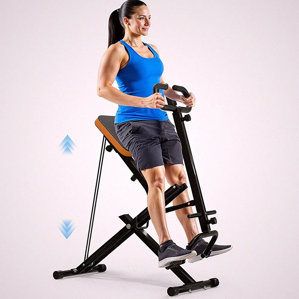 Deep Squat Machine Trainer, Rowing Machine for Home, Easy Setup & Foldable Ex...