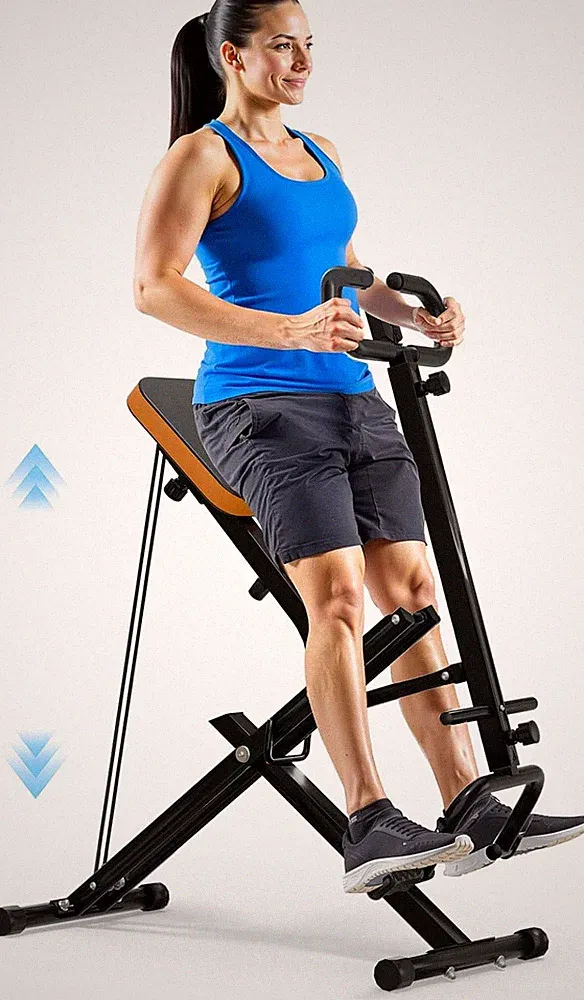 Deep Squat Machine Trainer, Rowing Machine for Home, Easy Setup & Foldable Exerc