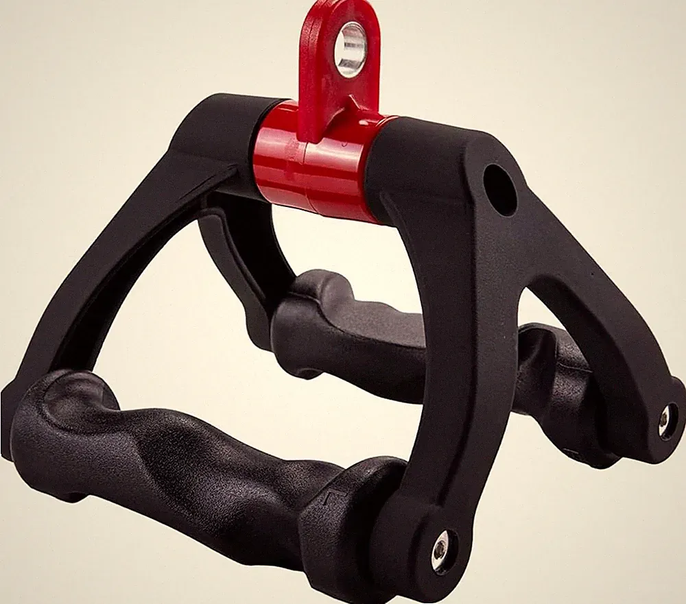 Double D Handle for Cable Machine - Ergonomic Row Handle Cable Attachment - Tria