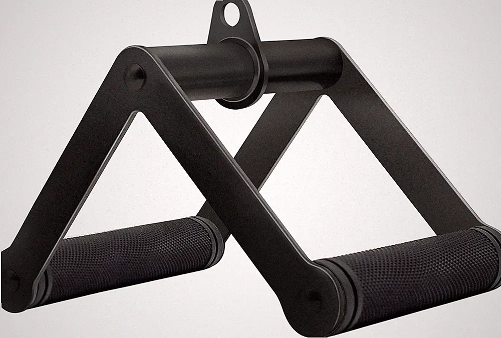 Double D Row Handle Cable Attachment for Weight Workout, Heavy Duty Steel with N