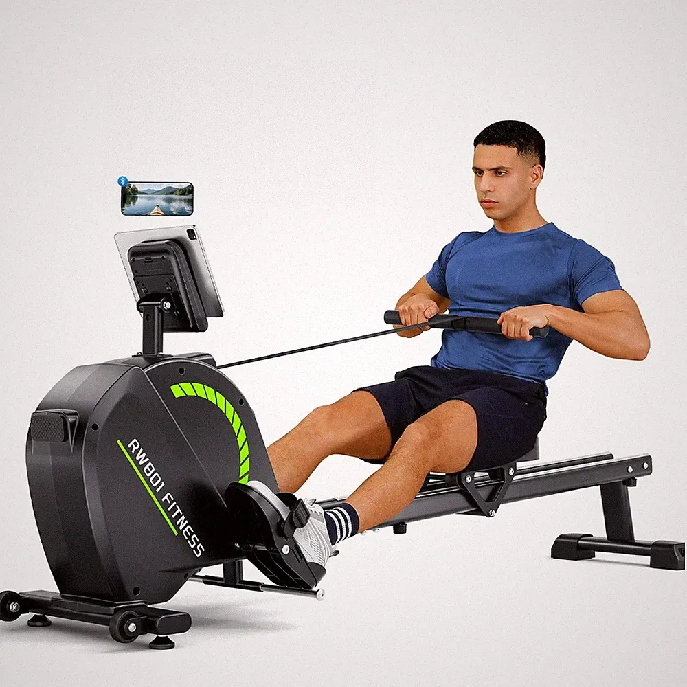 Dripex Magnetic Rowing Machine Home 350lb 16-Level Resistance Foldable Rower