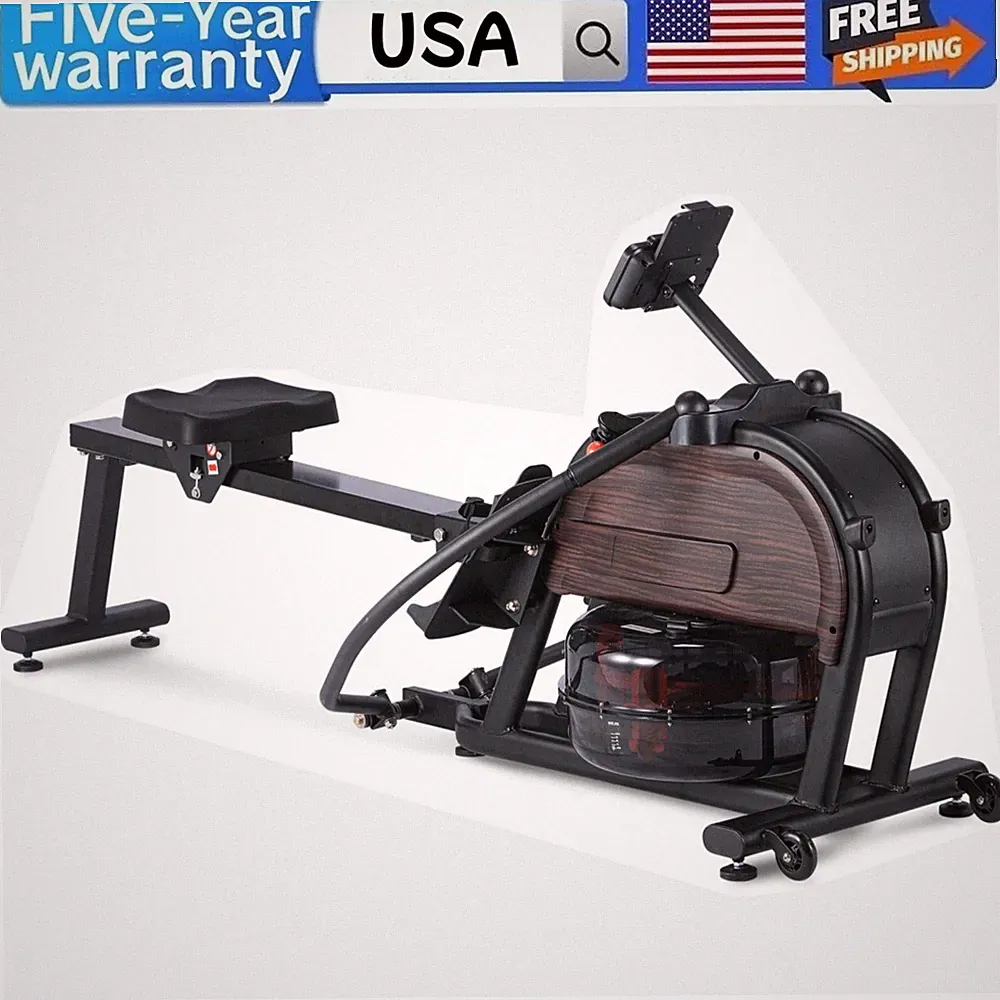 Dual Magnetic & Water Resistance Rowing Machine Extended Slide Max 350lb Weigh