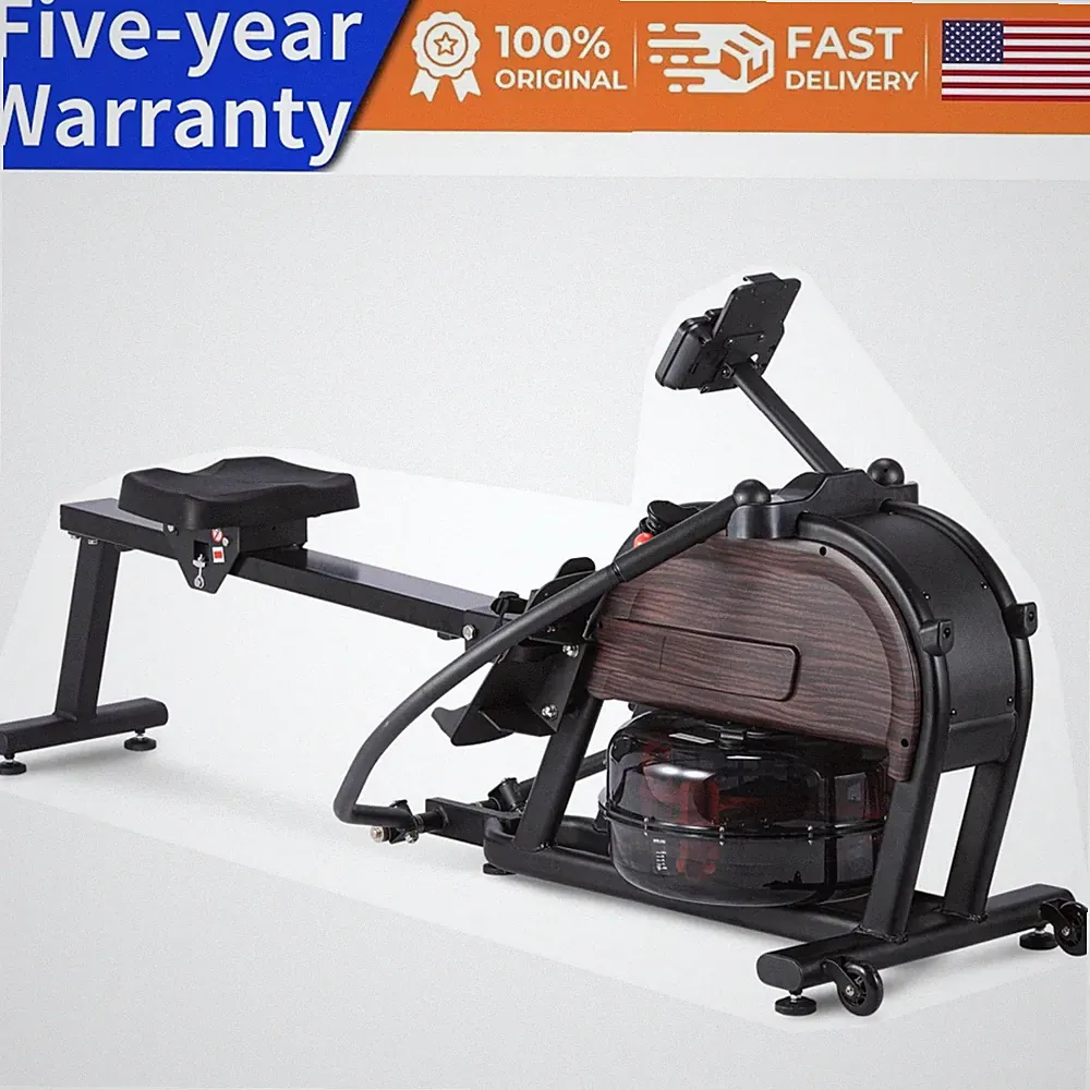 🆕Dual Magnetic & Water Resistance Rowing Machine Full-Body Workout Extended Sli