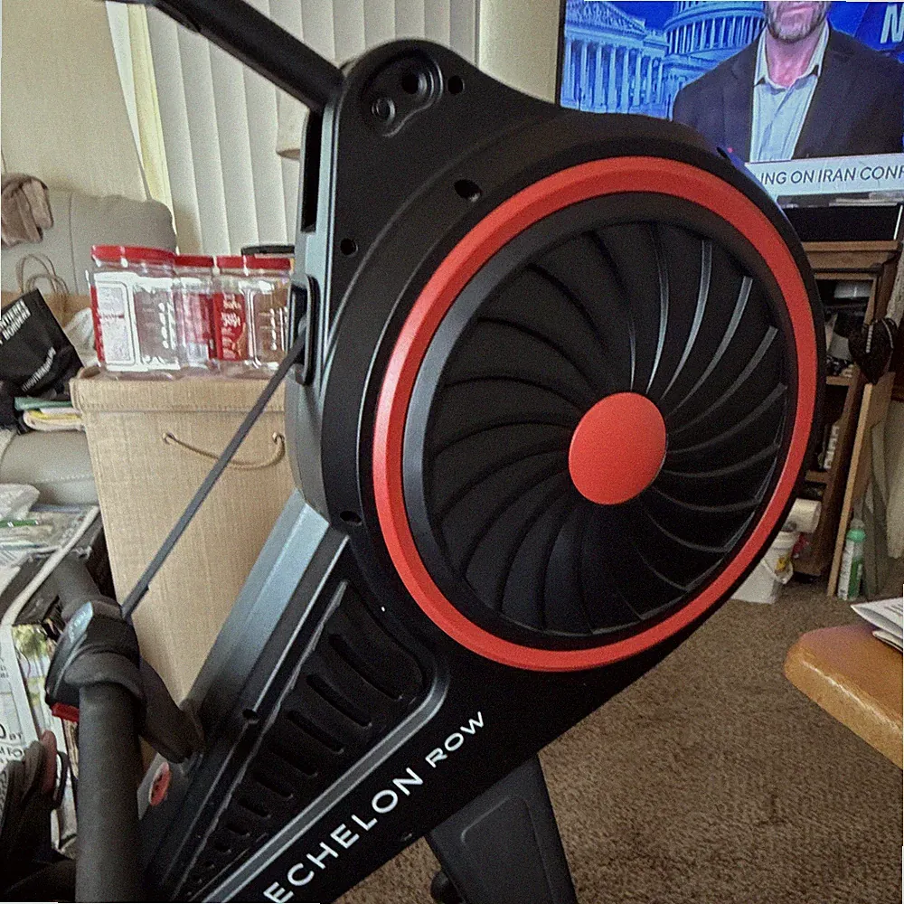 Echelon Row Air Resistance Rowing Machine w/ Adjustable Footrests Black/Red