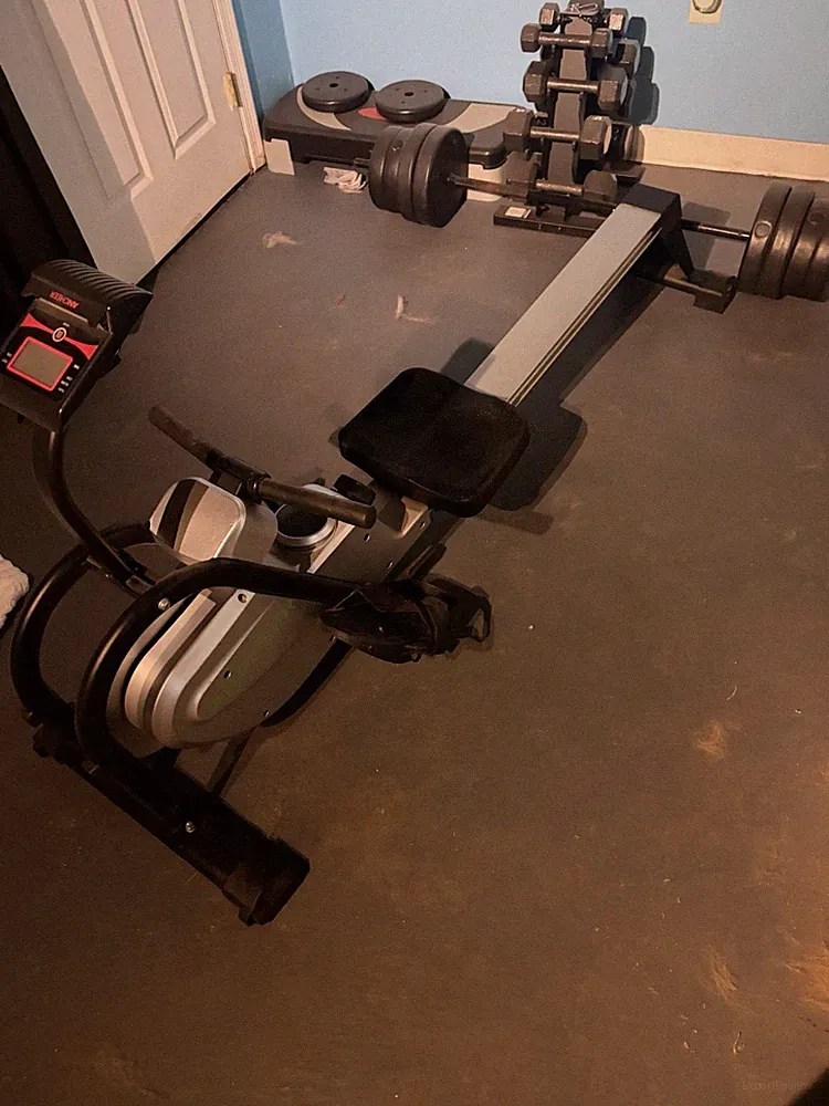 Echelon Rowing Machine w/ LCD Display, Gray/Black Gym & Training