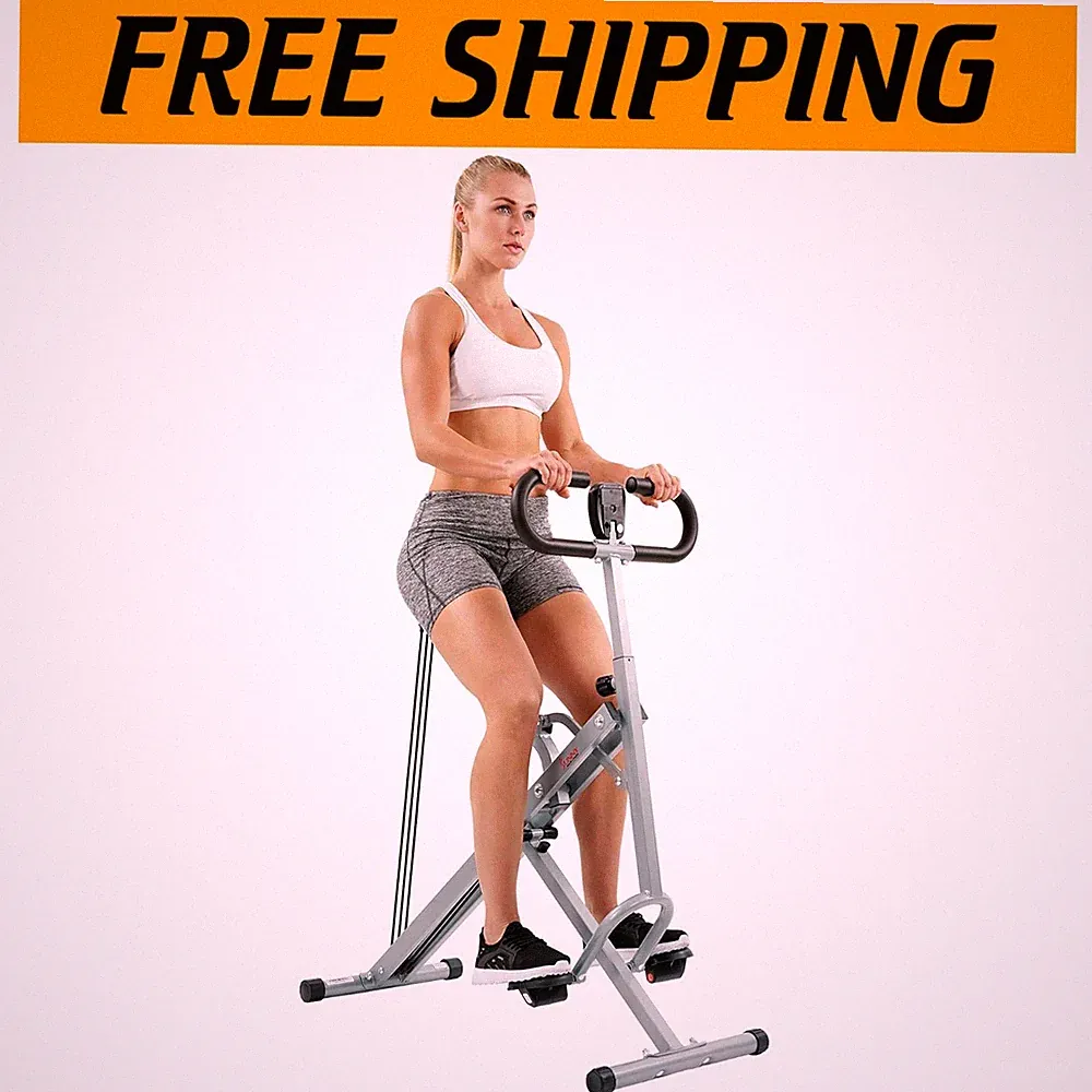 Eliminate Joint Stress with Foldable Row-N-Ride Squat Trainer for Home Workouts