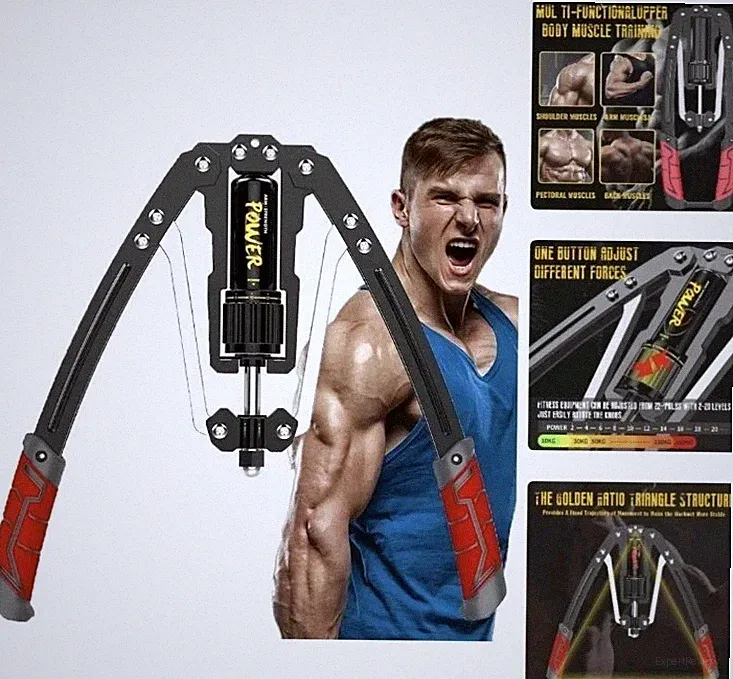 Elite Adjustable Arm Exerciser: 22-440lbs Hydraulic Resistance Work Out Gym