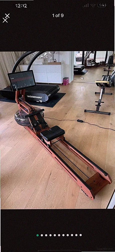 Ergatta Water Rower - Water Resistance Row Machine with LED and fitness Programs