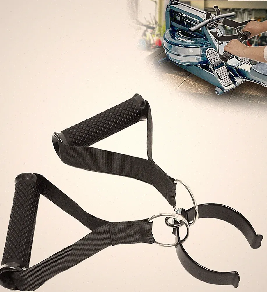 Ergonomic Grip System for Concept 2 Rowing Machine with Straps