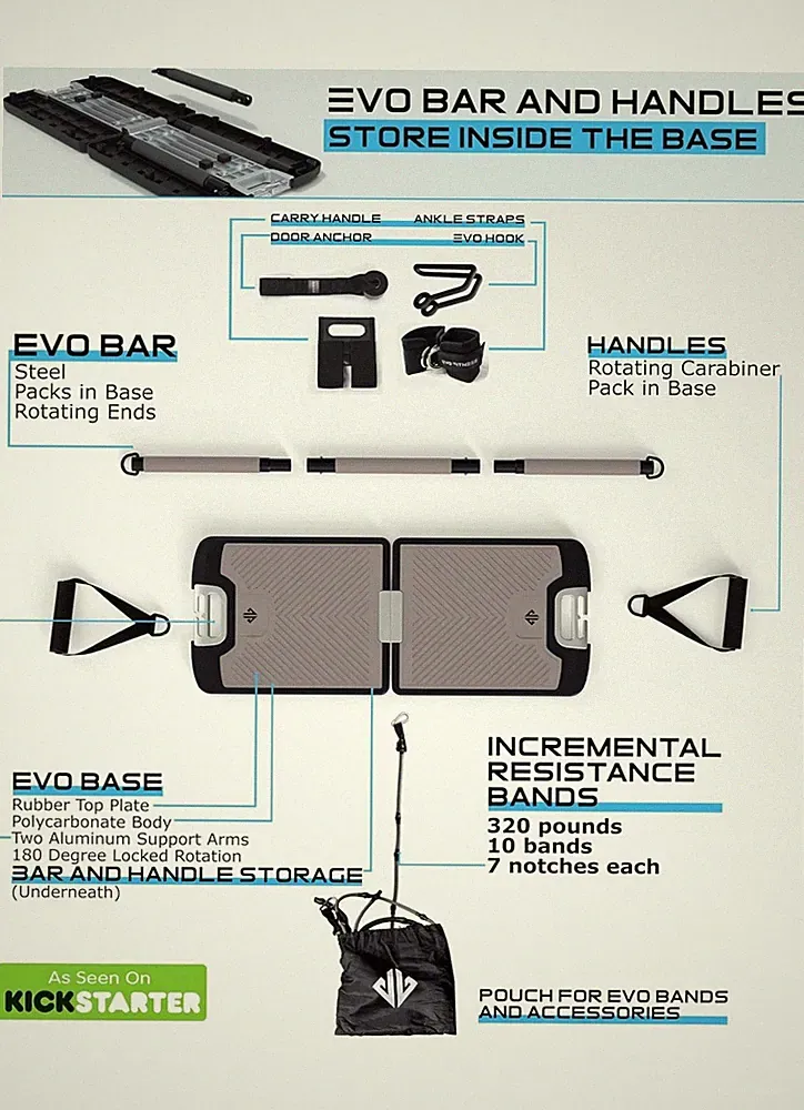 EVO Gym - Portable Home Gym Strength Training Equipment, at Home Gym | All in...