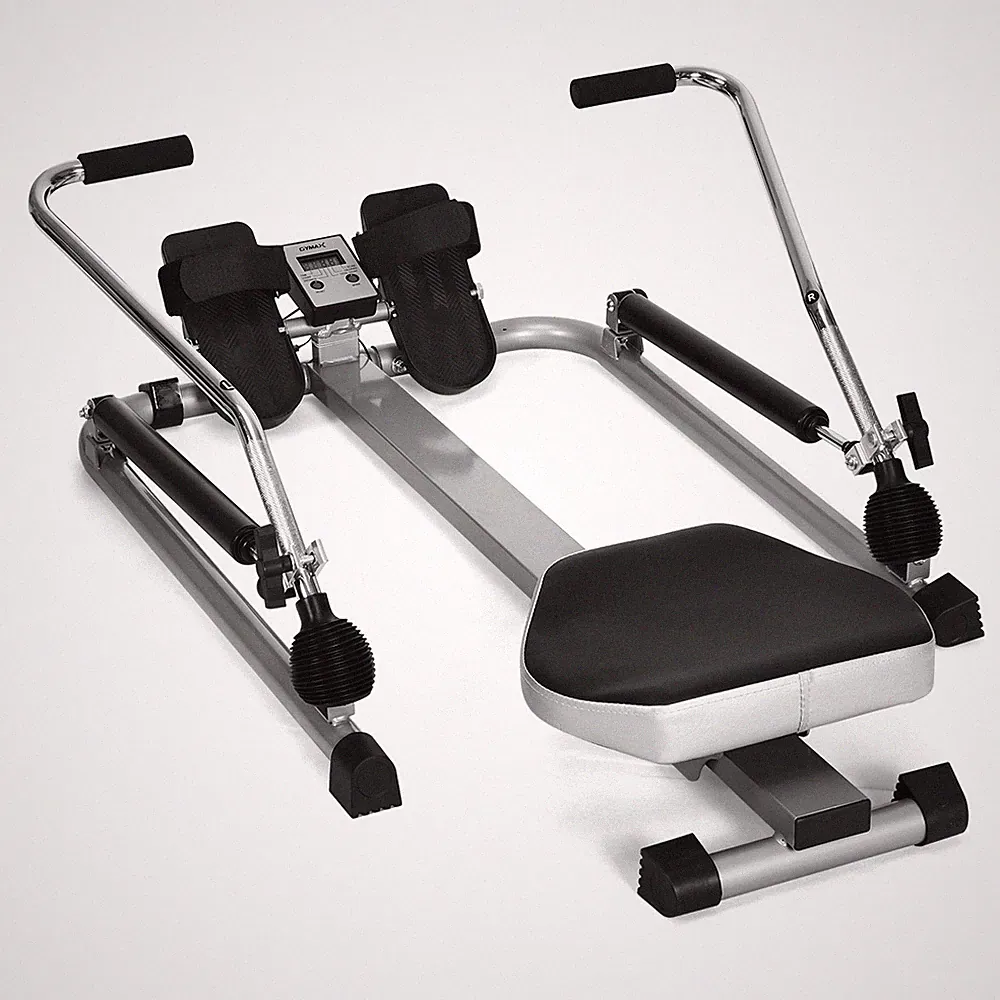 Exercise Rowing Machine Rower w/Adjustable Double Hydraulic Resistance Home Gym