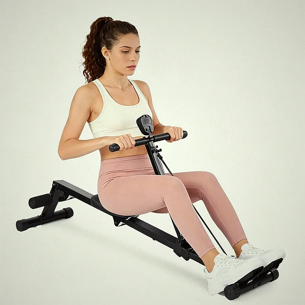 Exercise Rowing Machine Rower w/LCD Display 276 LB Capacity Home Gym