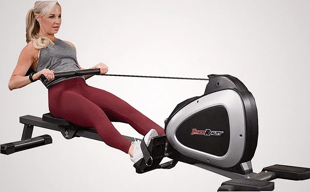 Fitness Reality Magnetic Rowing Machine with Bluetooth Workout Tracking Built...