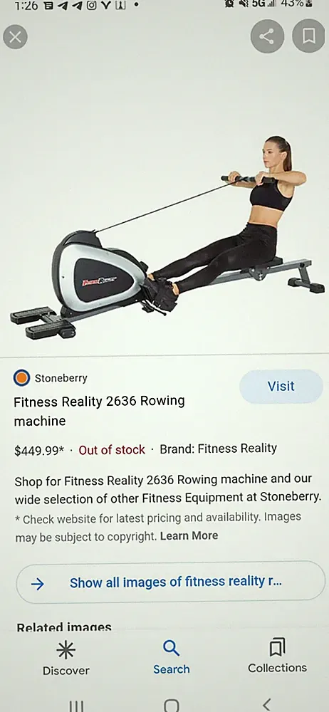 Fitness Reality Rowing Machine