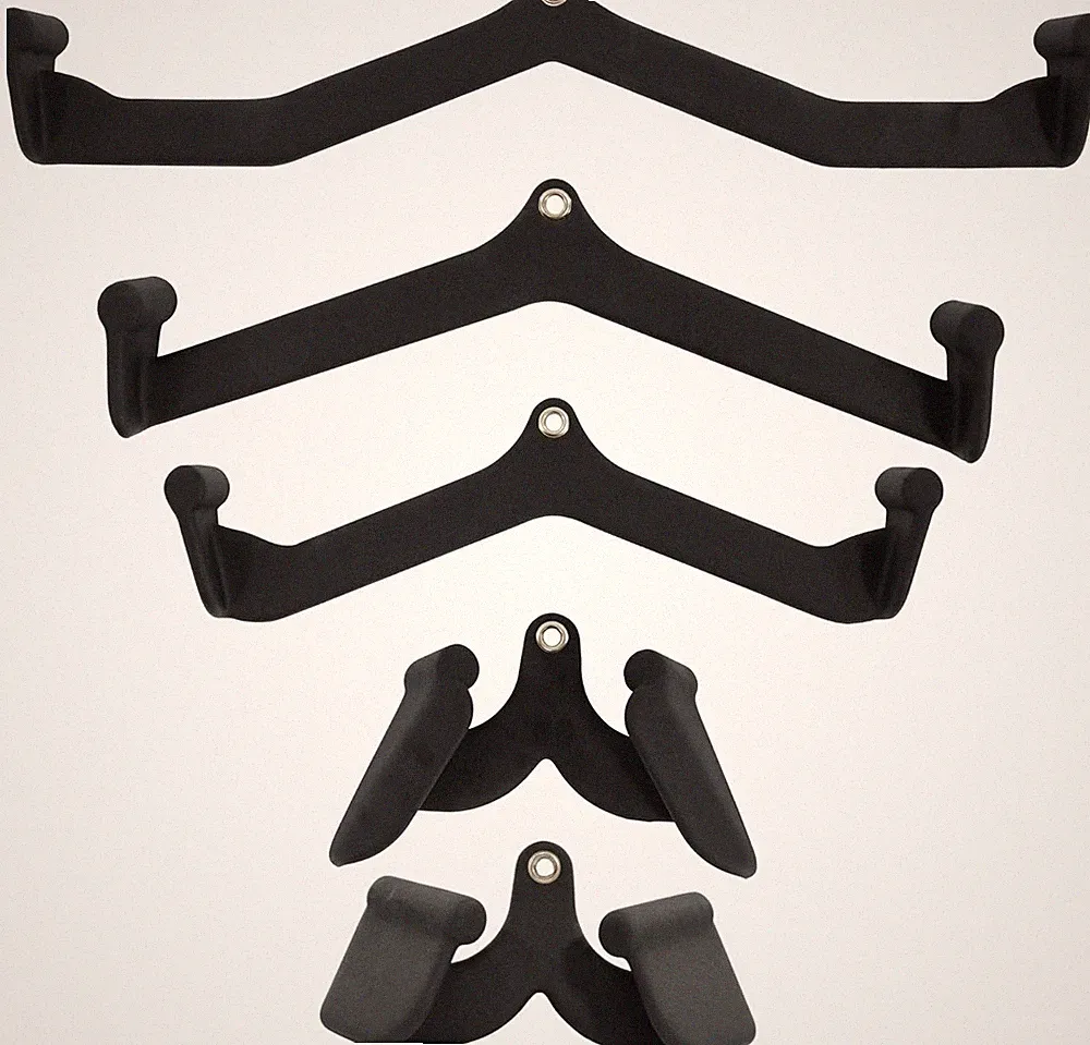 Fitvids LAT Pulldown Attachments, 5 Pieces Cable Machine Rowing Bar Set, Back Bi