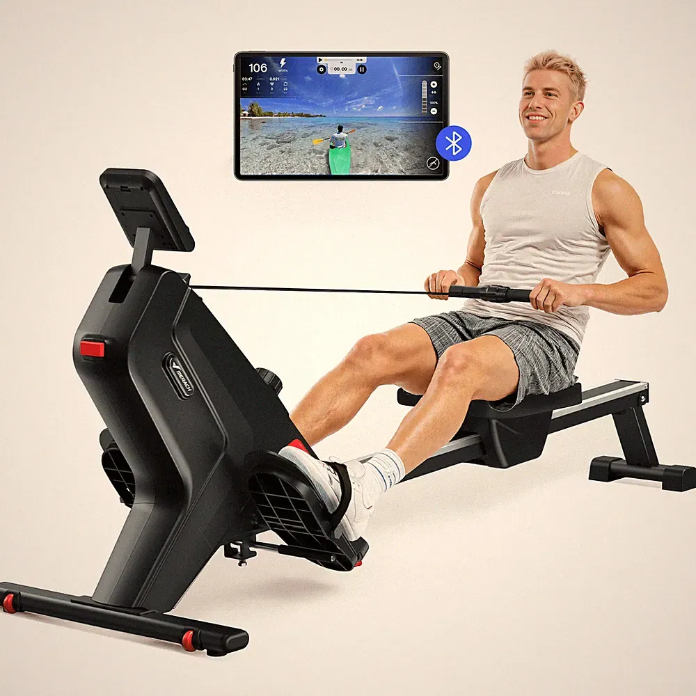 Foldable Magnetic Rowing Machine, 350Lbs Capacity, 16 Resistance Levels