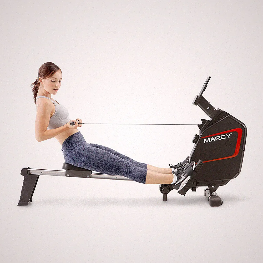 Foldable Magnetic Rowing Machine | Marcy NS-6002RE Rower Cardio Exercise