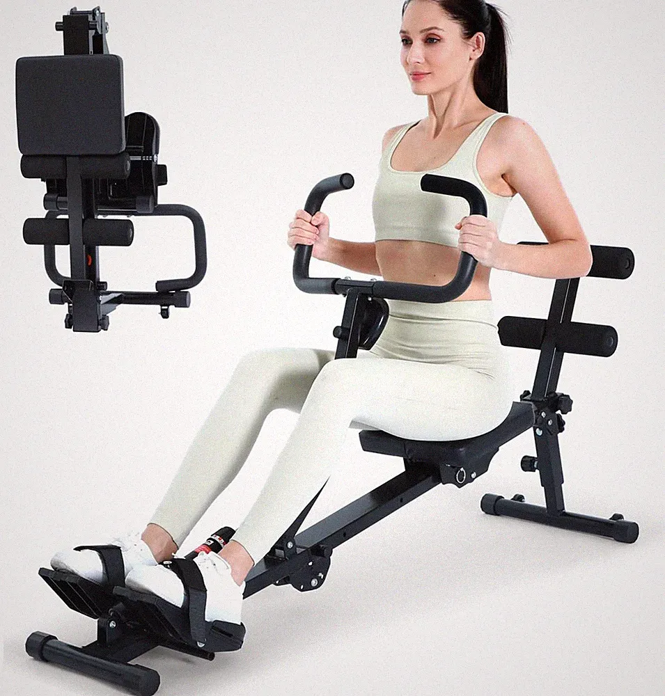 Foldable Rowing Machine for Home, Hydraulic Rowing Machine with 12-Level Resista