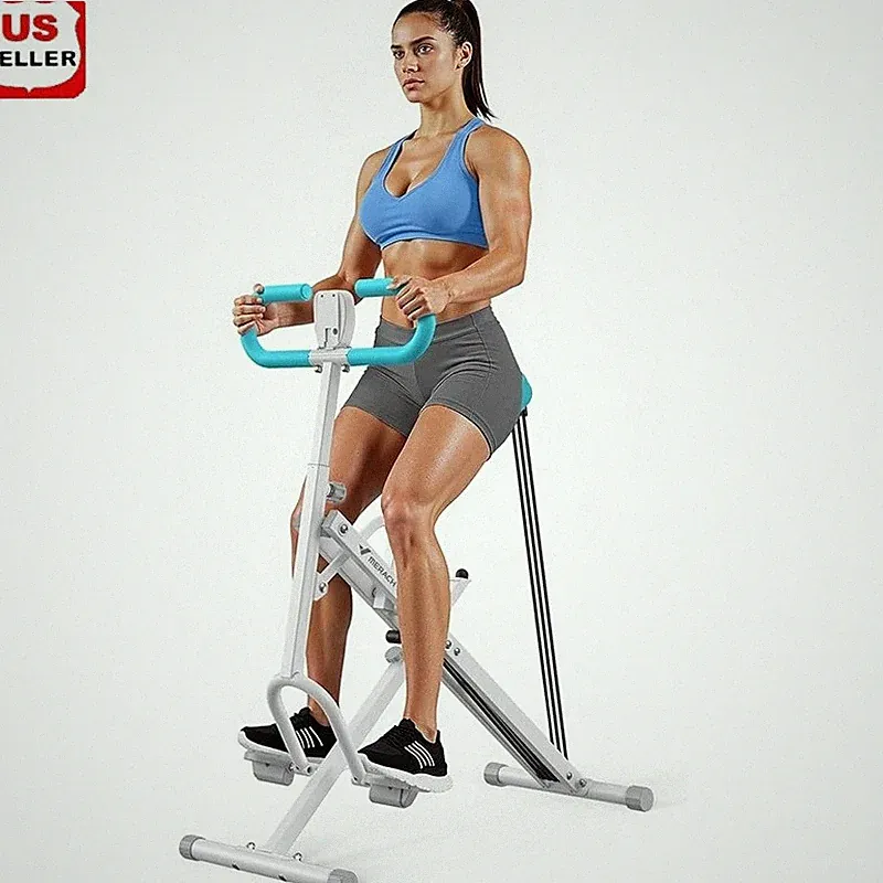 Foldable Squat Rowing Machine Adjustable Resistance LCD Full Body Workouts New
