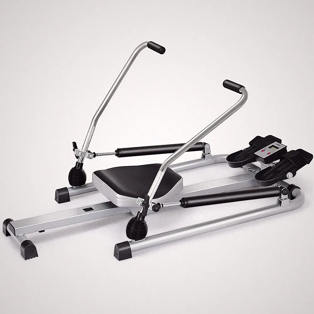Gymax Fitness Rowing Machine Rower w/Adjustable Double Hydraulic Resistance