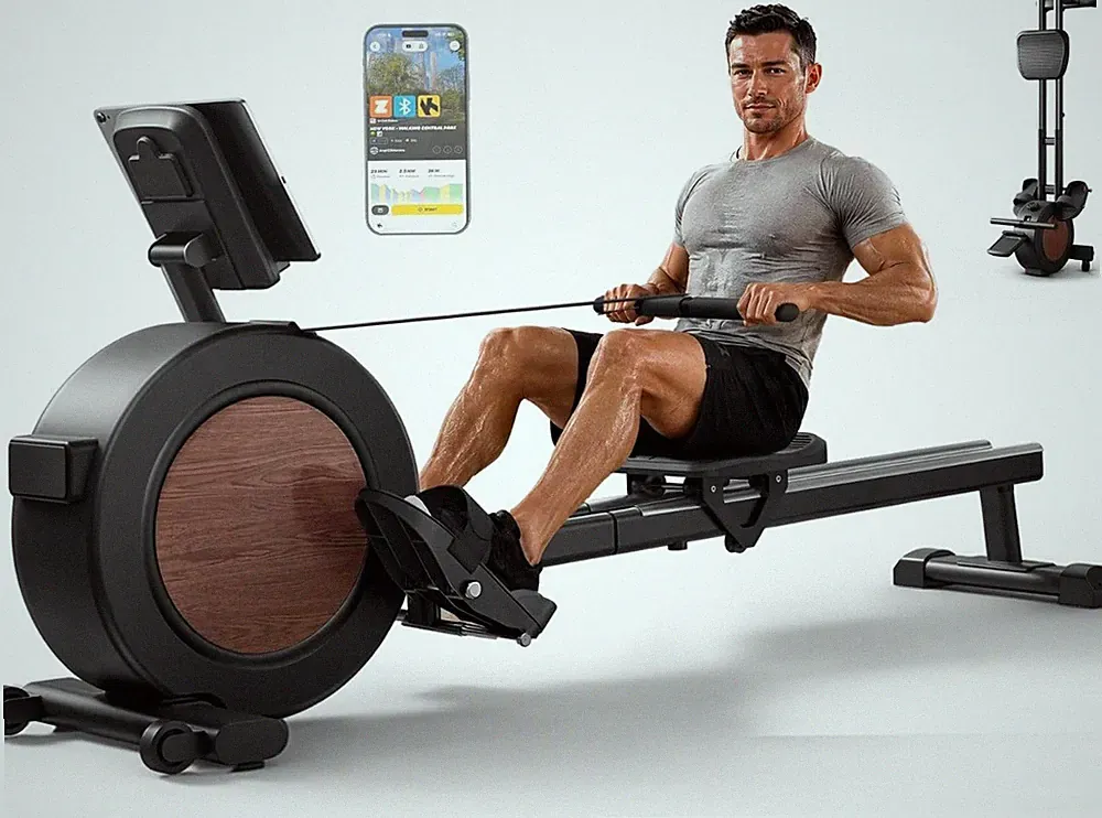 Home Magnetic Rowing Machine for Cardio & Strength 16 Levels Silent Resistance