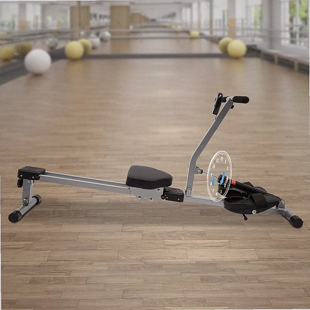 Home Rowing Foldable Rowing Exercise Machine Hydraulic Rowing Machine LED Meter