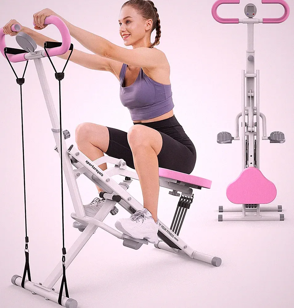 Home squat machine, cycling rowing machine, exercise hips, buttocks, thighs。