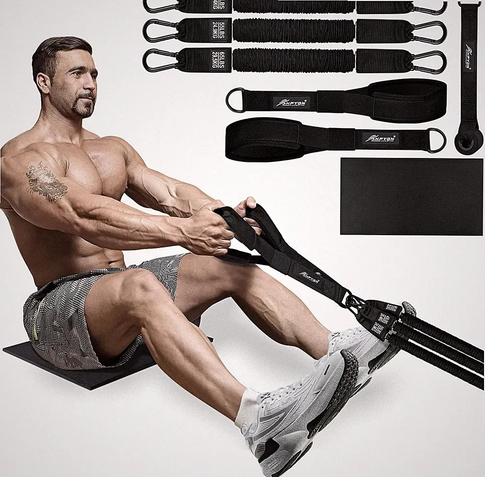 HPYGN Rowing Resistance Bands, Best Replacement for Rowing Machine, Home Gym...
