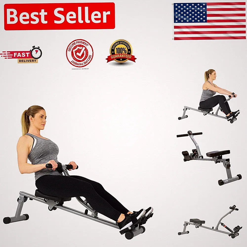 Hydraulic Adjustable Rowing Machine - Quiet Workout with Digital Monitoring