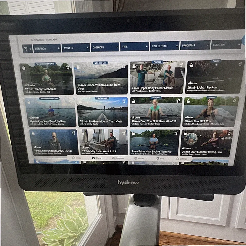 Hydrow Black Rowing Machine with Touchscreen Display Console in very good shape!